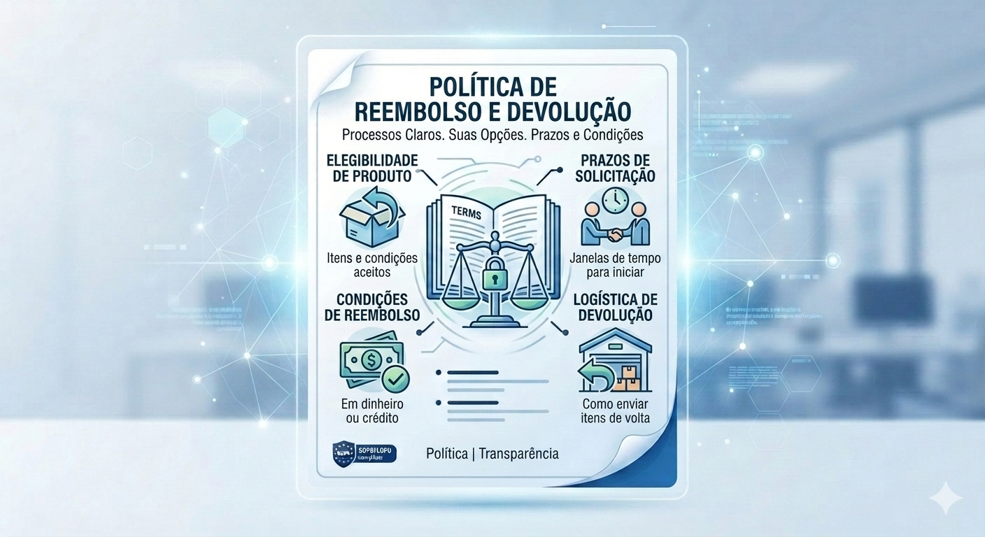 política de reembolso e devolução​